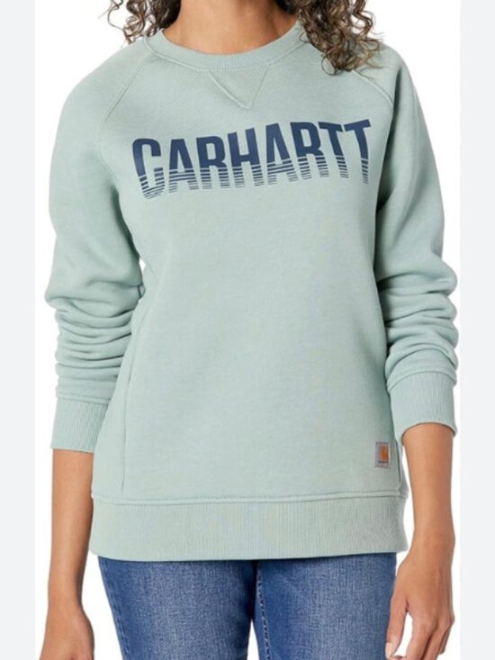 Carhartt Tops - Carhartt Women's Small Crew Neck Pullover Sweatshirt - Sage. Relaxed Fit